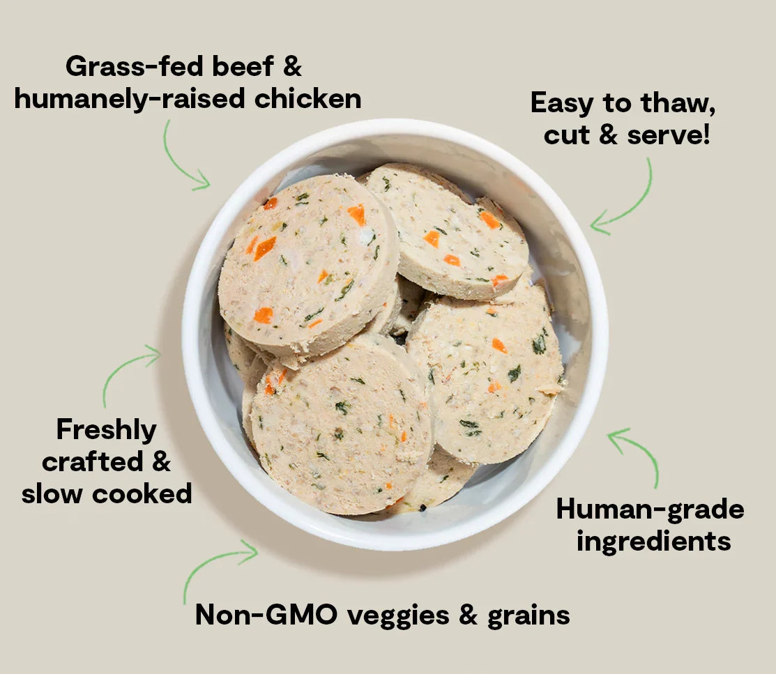 Goodbowl Chicken & Grass-Fed Beef Freshly Crafted Roll for Dogs