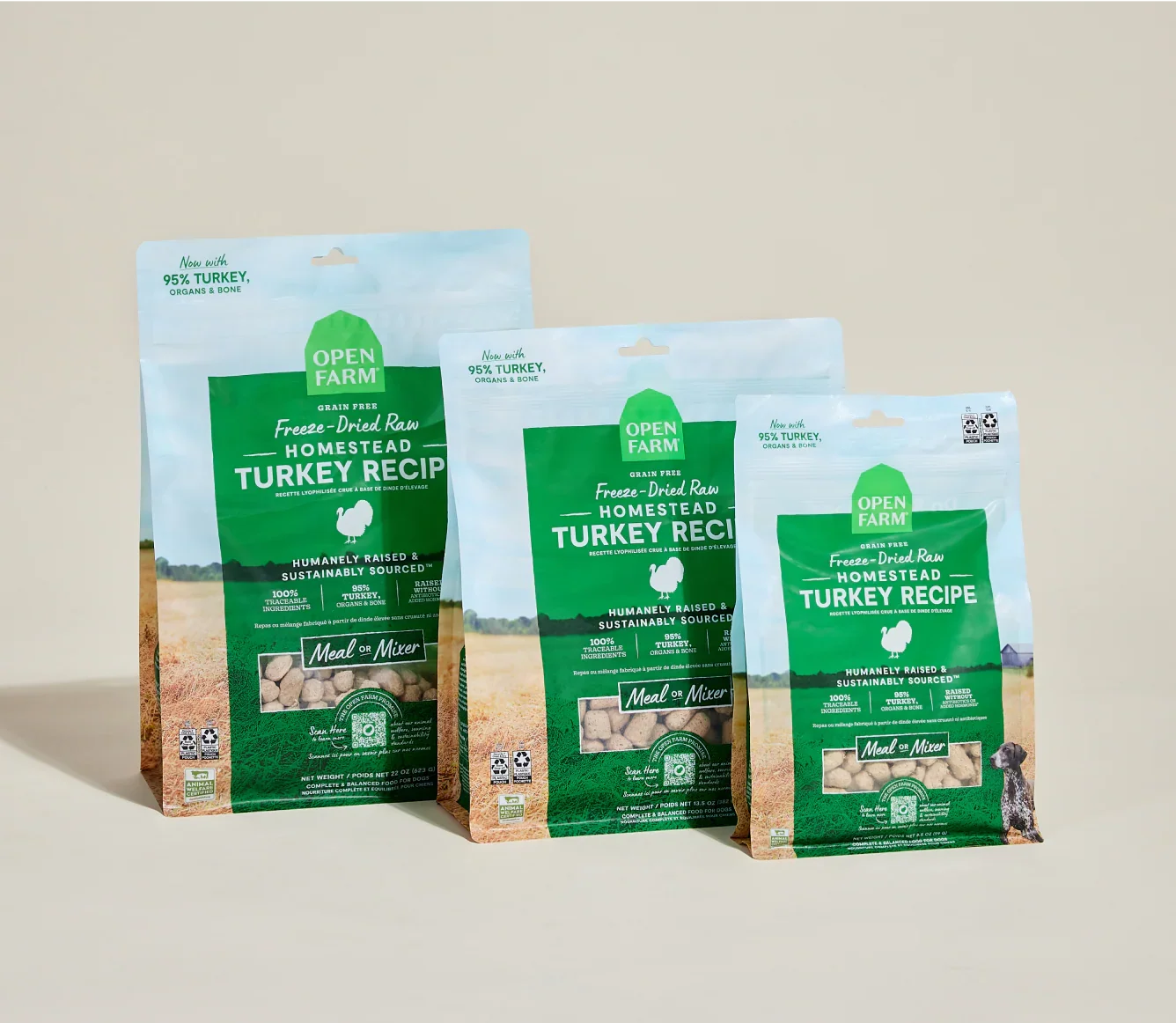 Homestead Turkey Freeze Dried Raw Morsels for Dogs