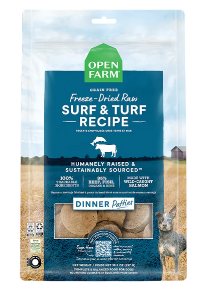 Surf & Turf Freeze Dried Raw Patties for Dogs