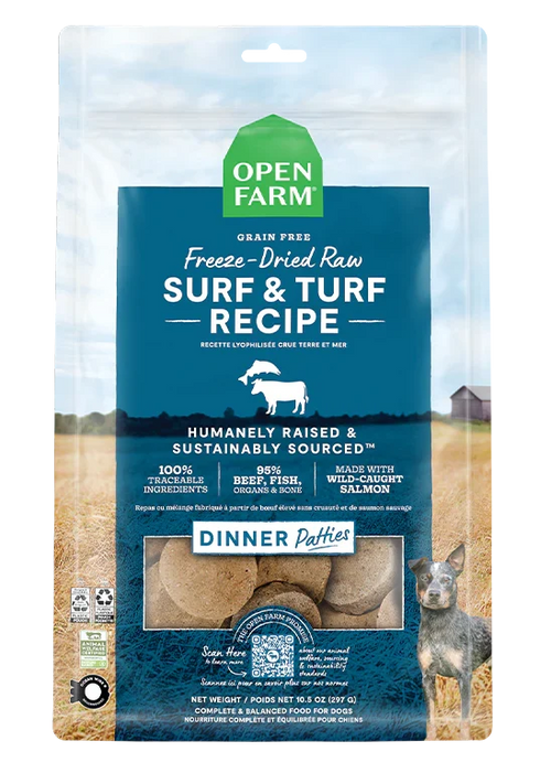 Surf & Turf Freeze Dried Raw Patties for Dogs