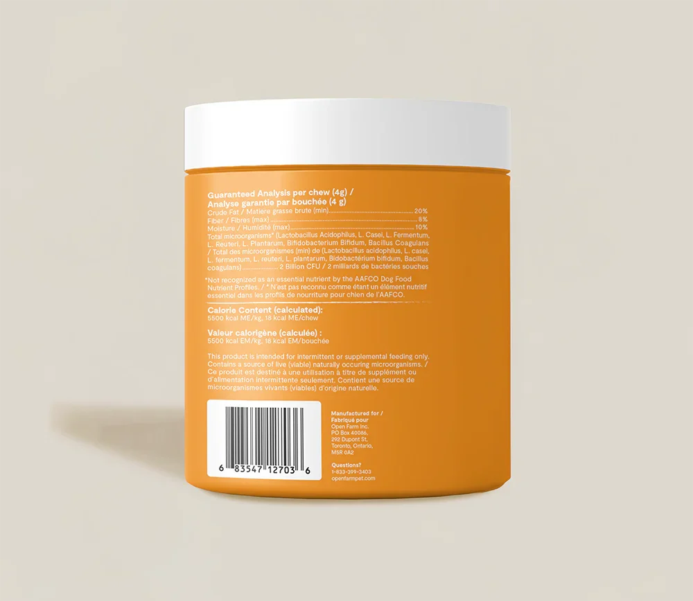 Probiotic Food Supplement Chews for Dogs