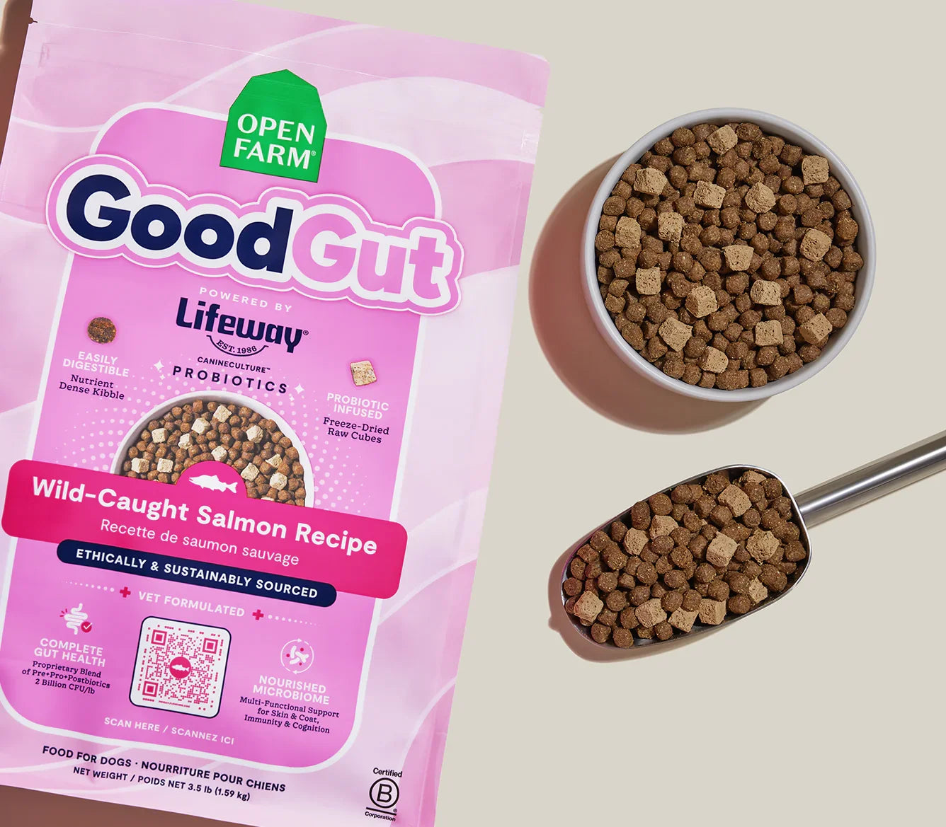 GoodGut Wild-Caught Salmon Dog Kibble
