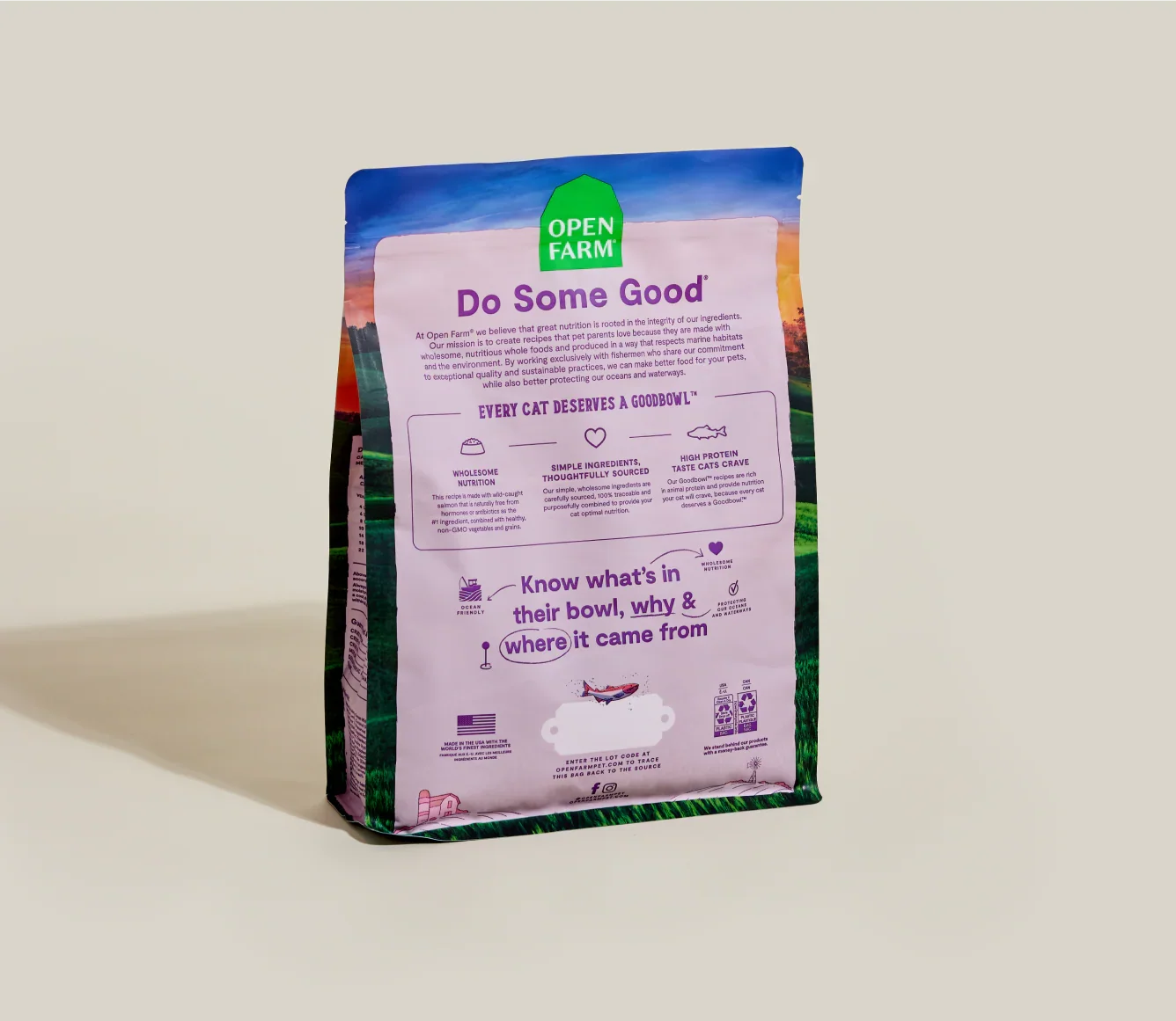 Goodbowl™ Wild-Caught Salmon & Brown Rice Cat Kibble