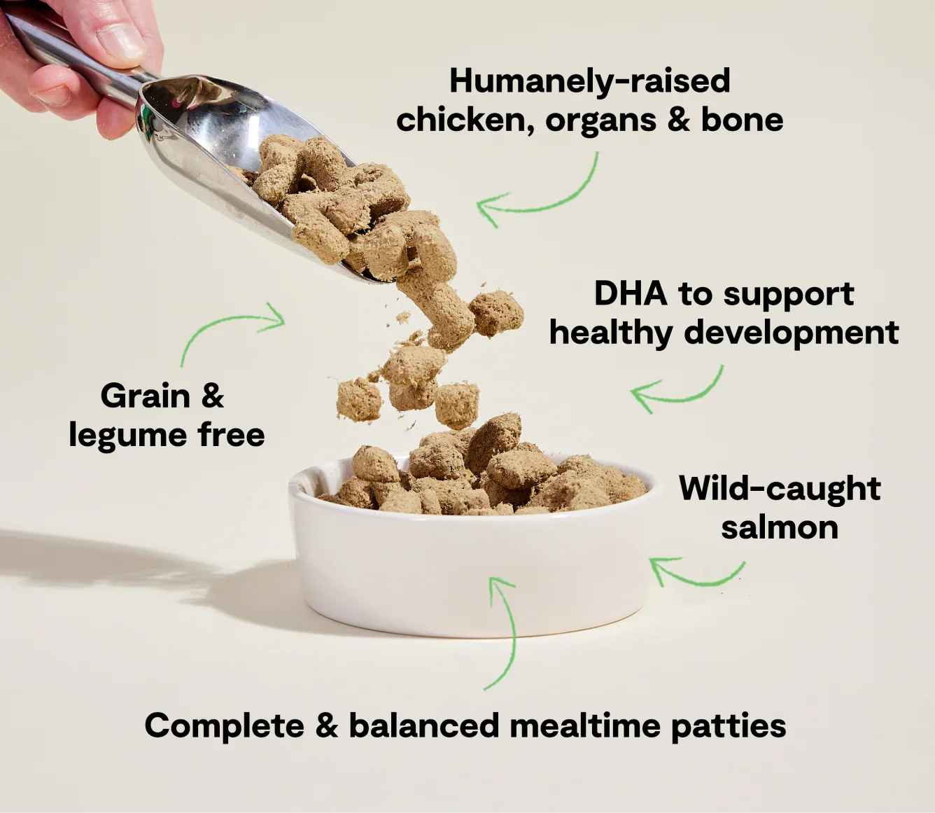 Chicken & Salmon Freeze Dried Raw Patties for Puppies