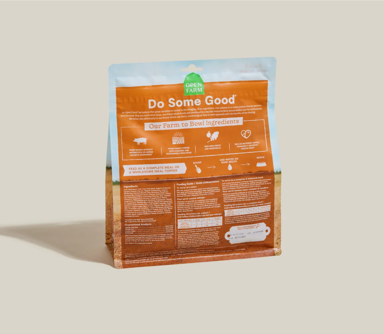 Farmer's Table Pork Freeze Dried Raw Morsels for Dogs
