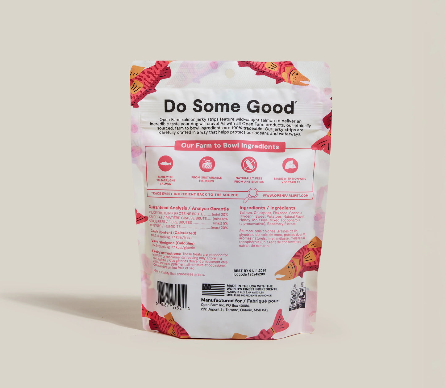 Grain-Free Wild-Caught Salmon Jerky Strips