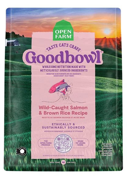 Goodbowl™ Wild-Caught Salmon & Brown Rice Cat Kibble