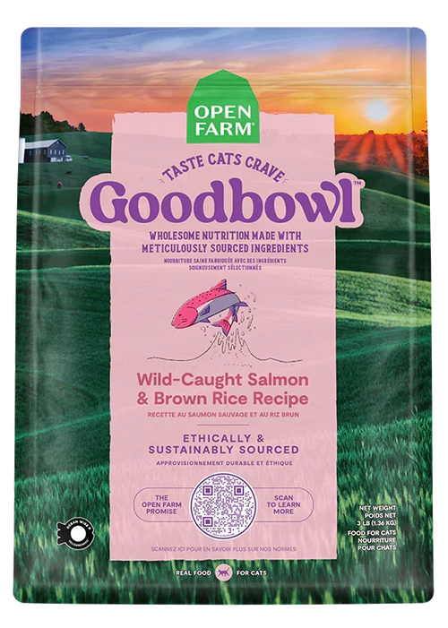 Goodbowl™ Wild-Caught Salmon & Brown Rice Cat Kibble