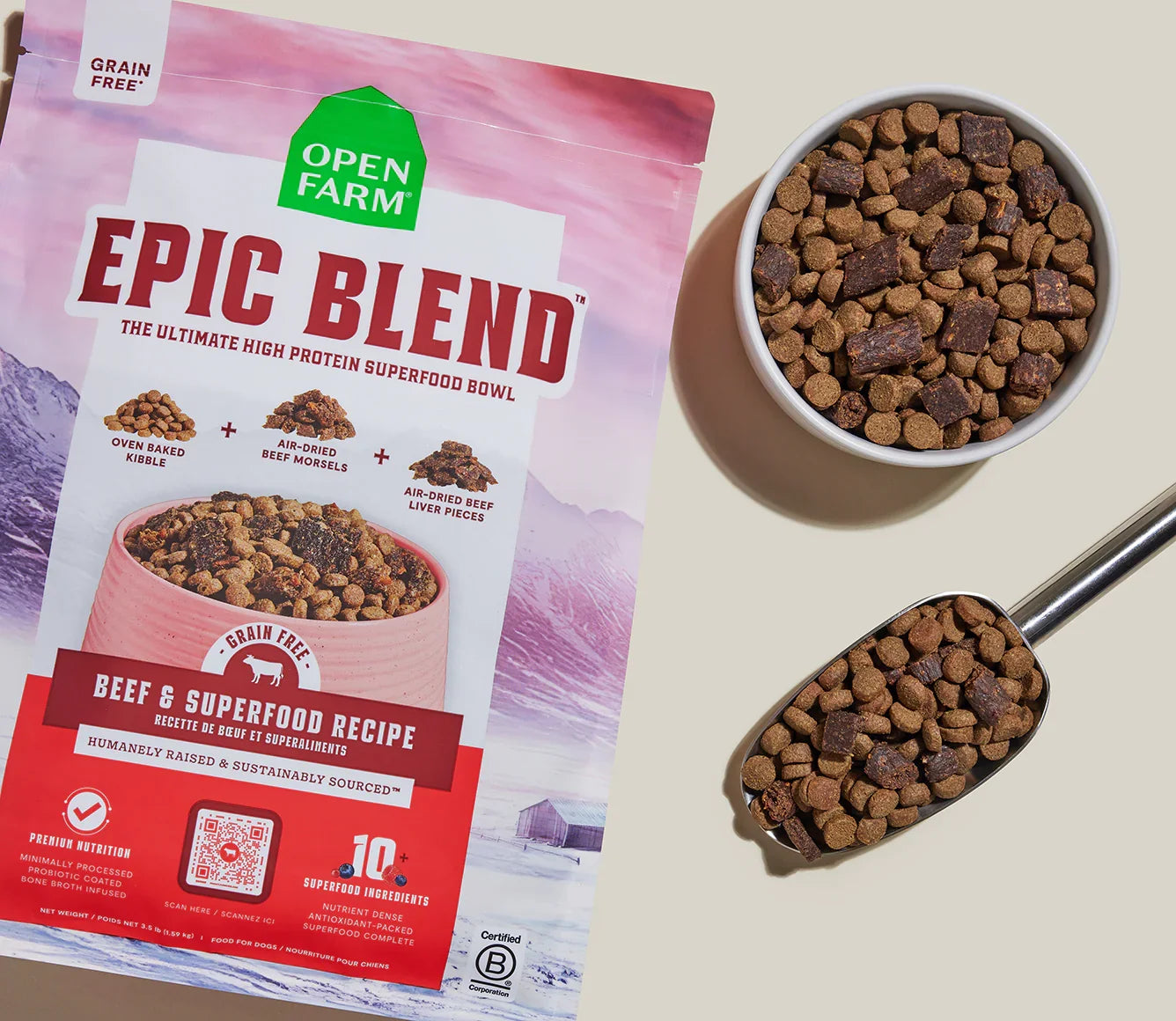 Epic Blend Beef & Superfood Grain-Free Dog Kibble