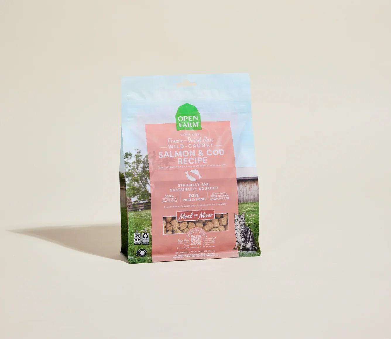 Wild-Caught Salmon & Cod Freeze Dried Raw Morsels for Cats