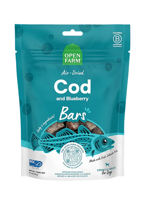 Icelandic Air-Dried Cod & Blueberry Dog Treat Bars