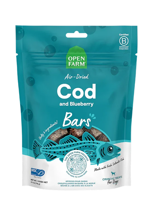 Icelandic Air-Dried Cod & Blueberry Dog Treat Bars