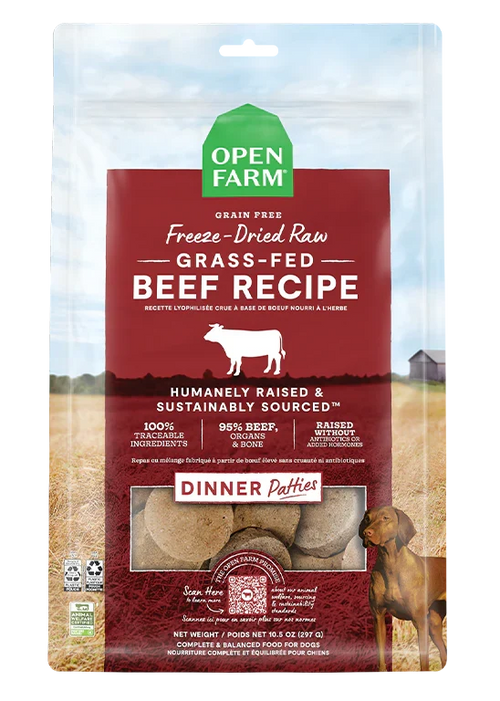 Grass-Fed Beef Freeze Dried Raw Patties for Dogs