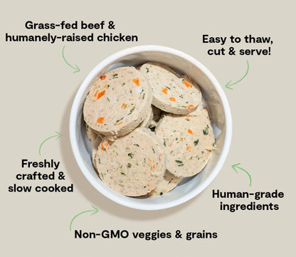 Goodbowl Chicken & Grass-Fed Beef Freshly Crafted Roll for Dogs