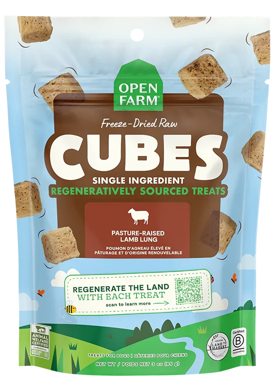 Freeze Dried Raw Regeneratively Sourced Lamb Lung Treat