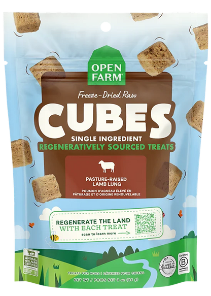 Freeze Dried Raw Regeneratively Sourced Lamb Lung Treat