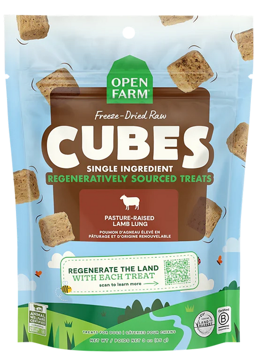 Freeze Dried Raw Regeneratively Sourced Lamb Lung Treat