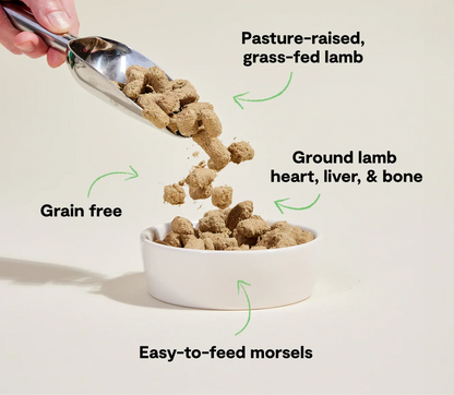 Pasture-Raised Lamb Freeze Dried Raw Morsels for Dogs