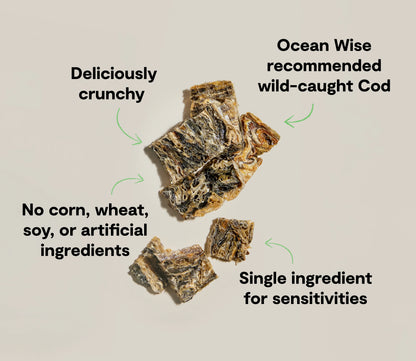 Dehydrated Cod Skins Treats