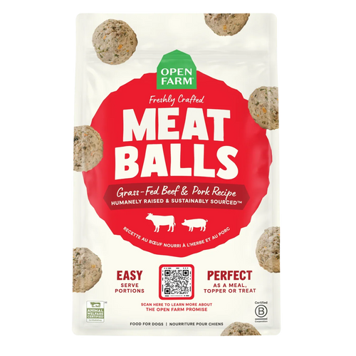Grass-Fed Beef & Pork Freshly Crafted Meatballs for Dogs