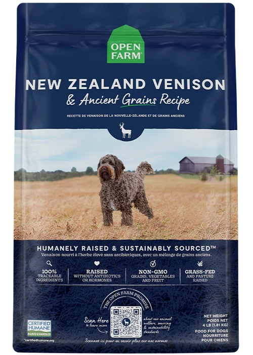 New Zealand Venison & Ancient Grains Dog Kibble