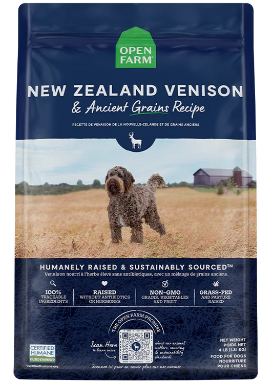 New Zealand Venison & Ancient Grains Dog Kibble