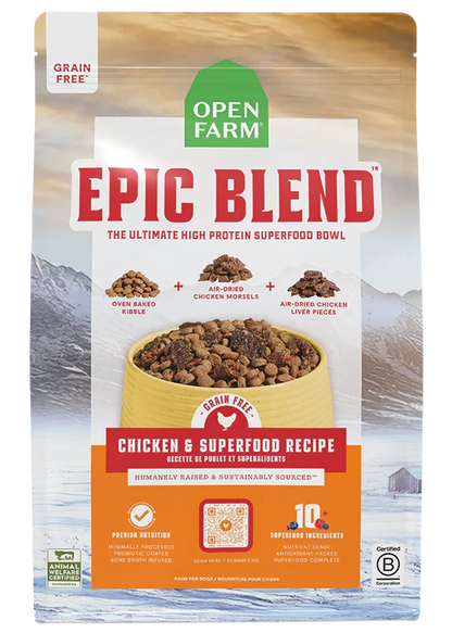 Epic Blend Chicken & Superfood Grain-Free Dog Kibble