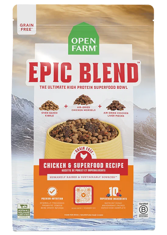 Epic Blend Chicken & Superfood Grain-Free Dog Kibble