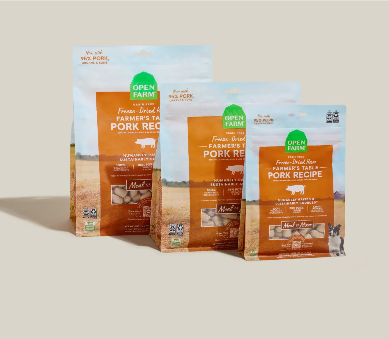 Farmer's Table Pork Freeze Dried Raw Morsels for Dogs
