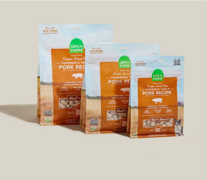 Farmer's Table Pork Freeze Dried Raw Morsels for Dogs
