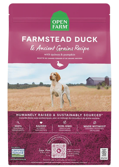 Farmstead Duck Ancient Grains Dog Kibble