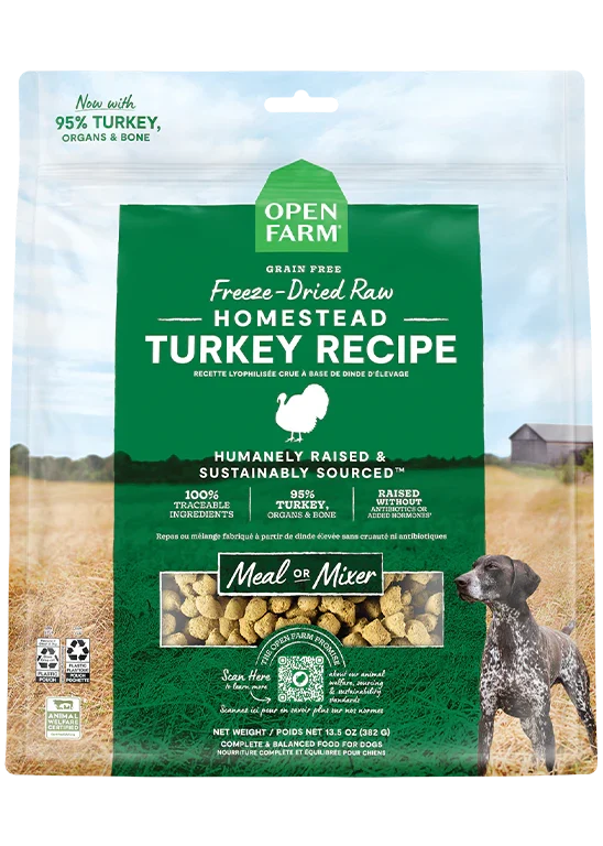 Homestead Turkey Freeze Dried Raw Morsels for Dogs