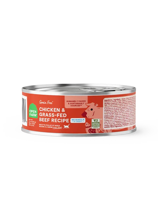 Chicken & Grass-Fed Beef Morsels in Gravy for Cats