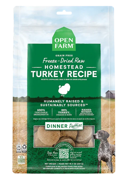 Homestead Turkey Freeze Dried Raw Patties for Dogs