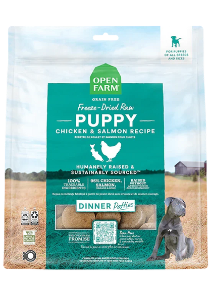 Chicken & Salmon Freeze Dried Raw Patties for Puppies
