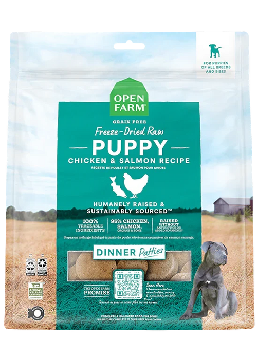 Chicken & Salmon Freeze Dried Raw Patties for Puppies